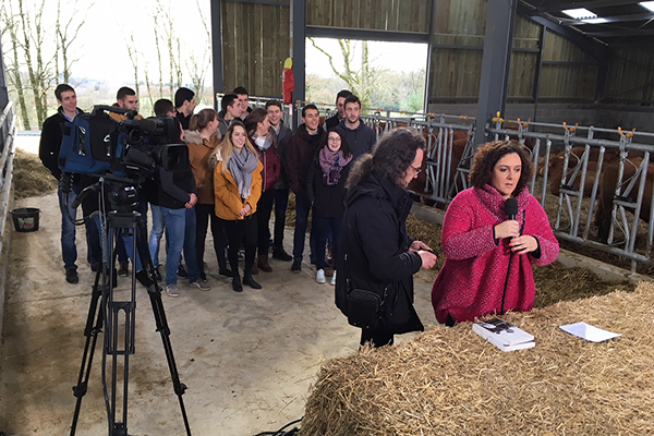Annaïck Demars et des invités au Lycée agricole des Vaseix