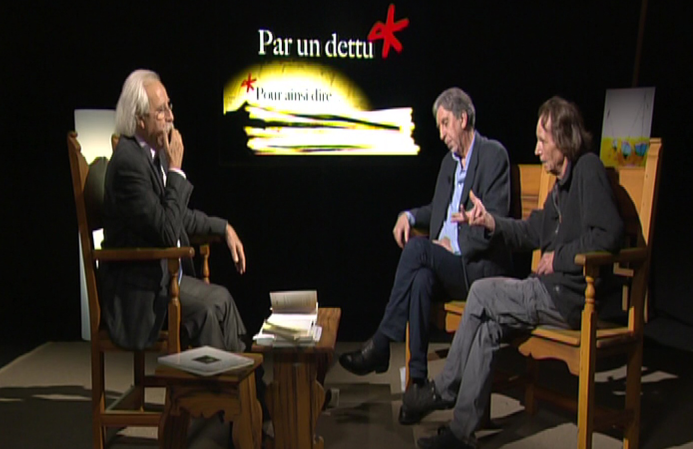 Pierre Leca entouré de Jean-Dominique Poli et Philippe Castellin