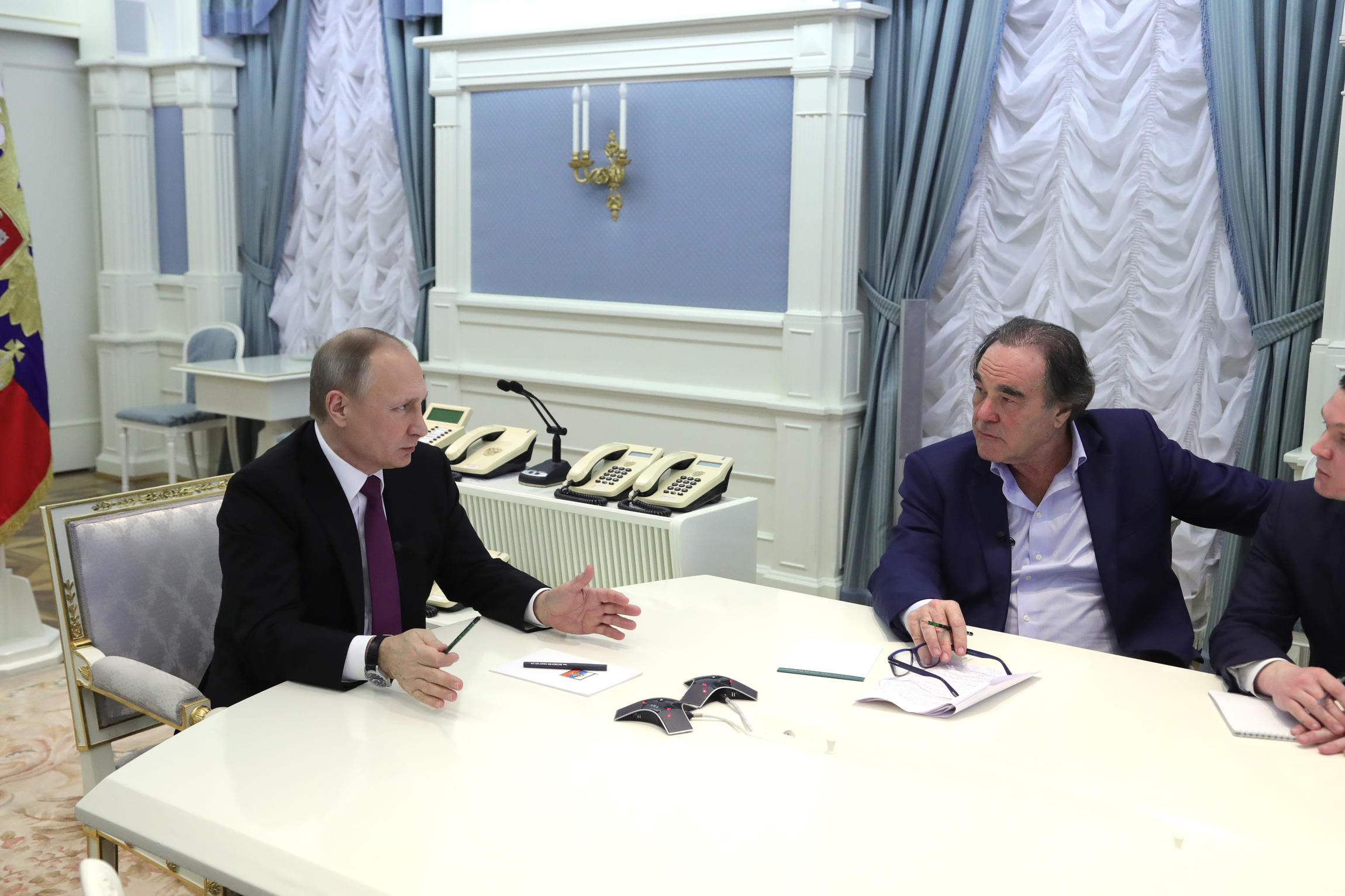 Oliver Stone face à Vladimir Poutine (c)