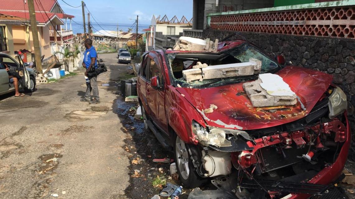 La Dominique : dégâts à Roseau suite au passage de l'ouragan Maria