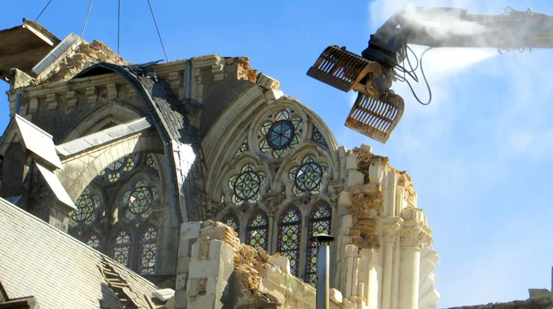 Destruction de l’église de Gesté (Maine et Loire) 