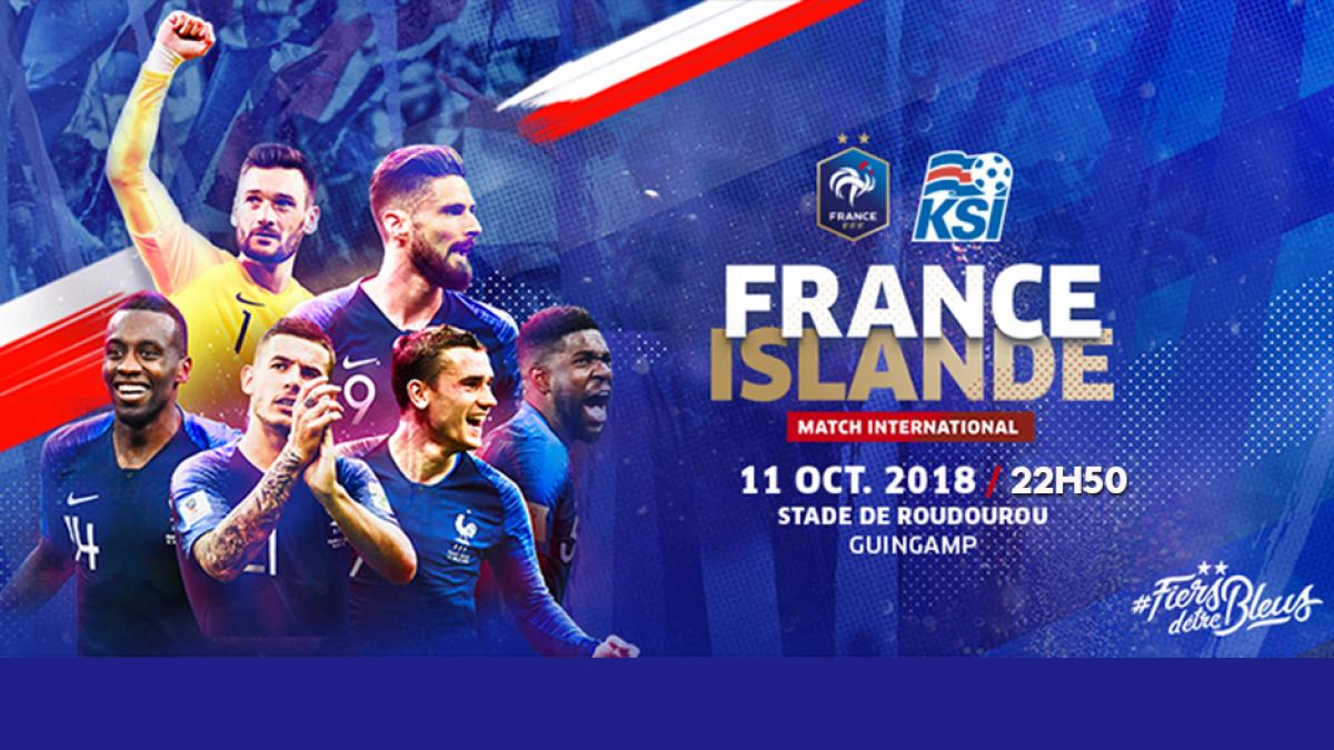 FOOTBALL MATCH AMICAL : FRANCE ISLANDE