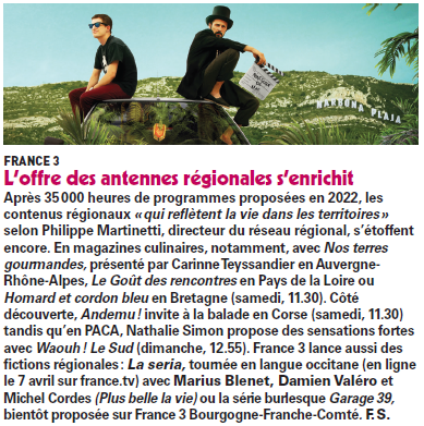 Article Télé Z 