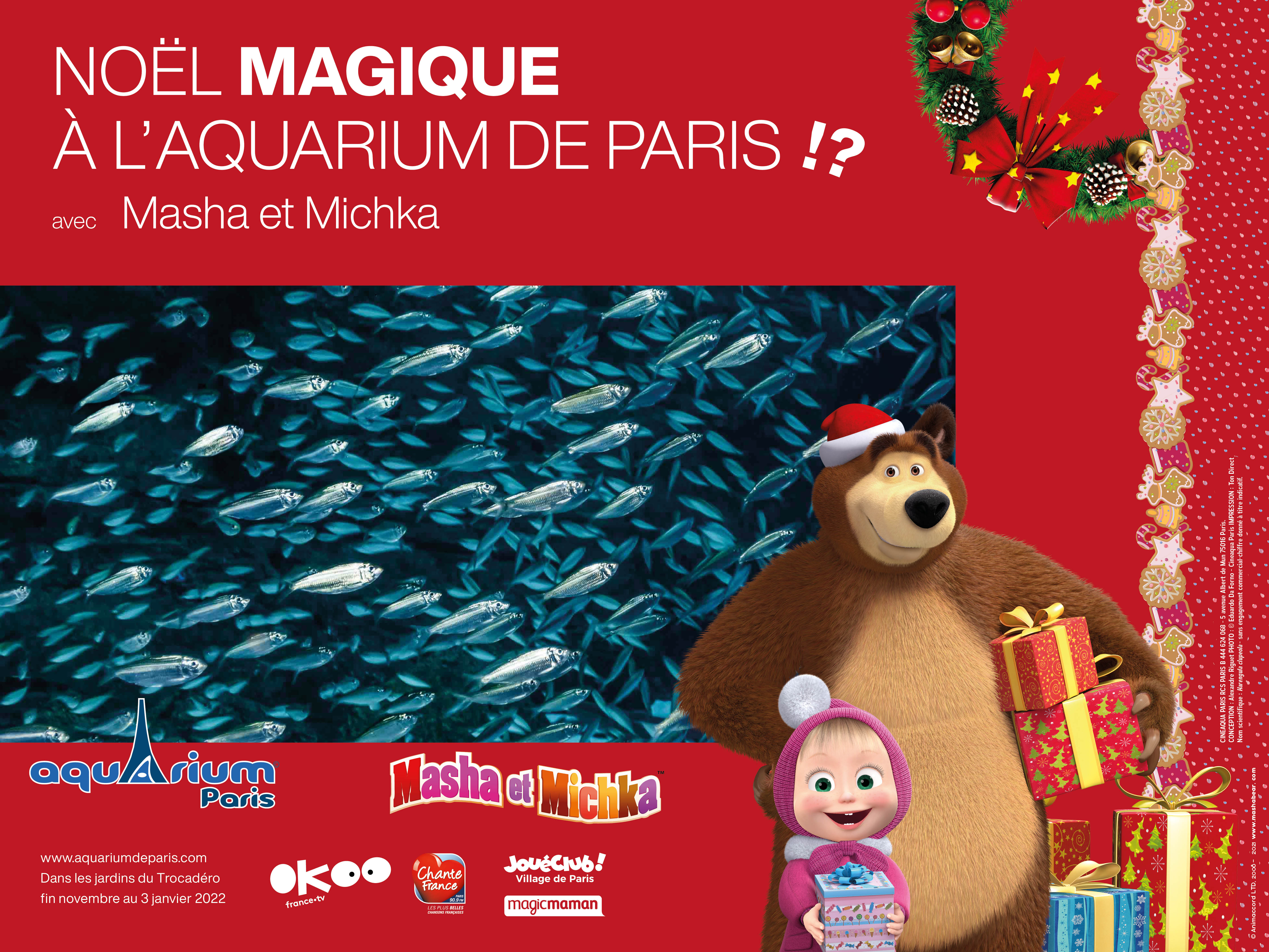 affiche masha et michka aquarium paris