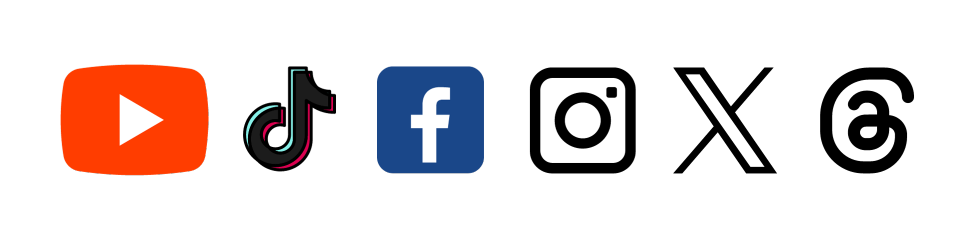 Bandeau logos réseaux sociaux 2024
