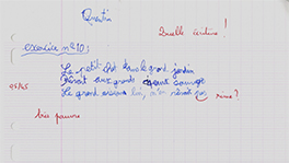 Cancre - Page d'écriture