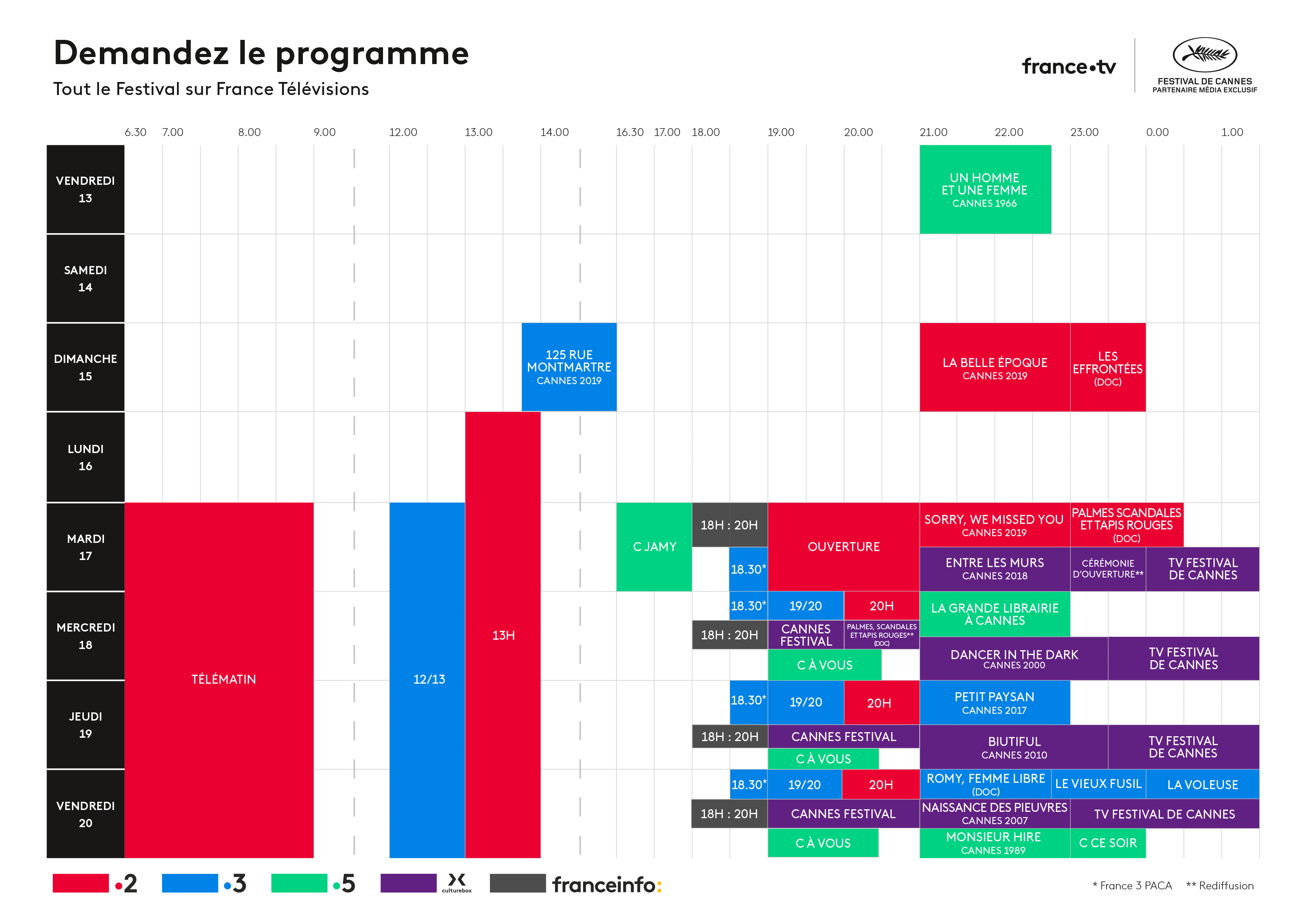 Grilles des programmes cANNES SEMAINE 1