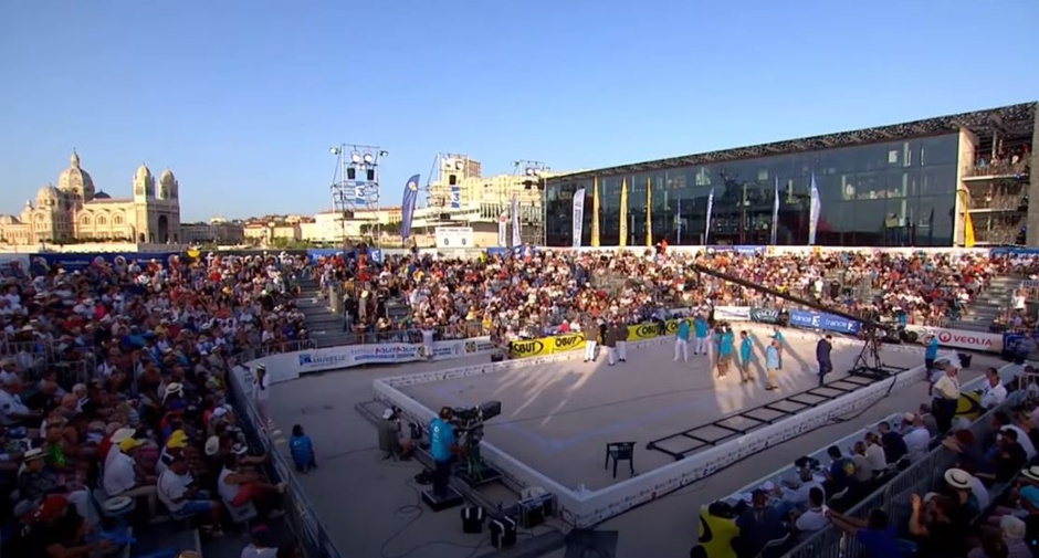 Finale Mondial à Pétanque 2017 sur le parvis du Mucem à Marseille