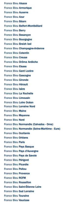 44 locales France Bleu