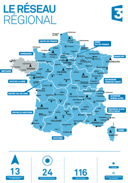 Carte le réseau régionale 