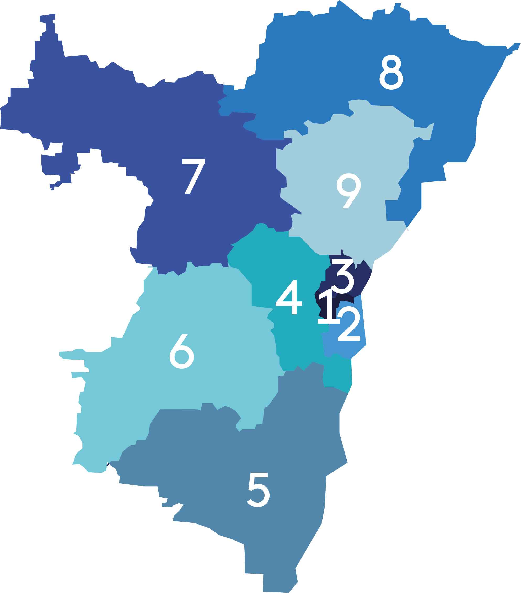 Carte circonscriptions du Bas-Rhin © FTV