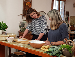 France et Nathalie en cuisine