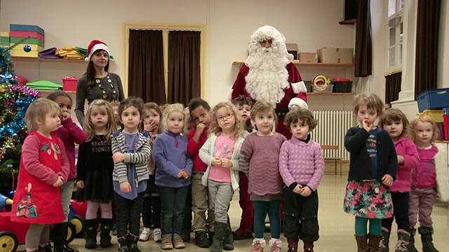 Les enfants et le Père Noël