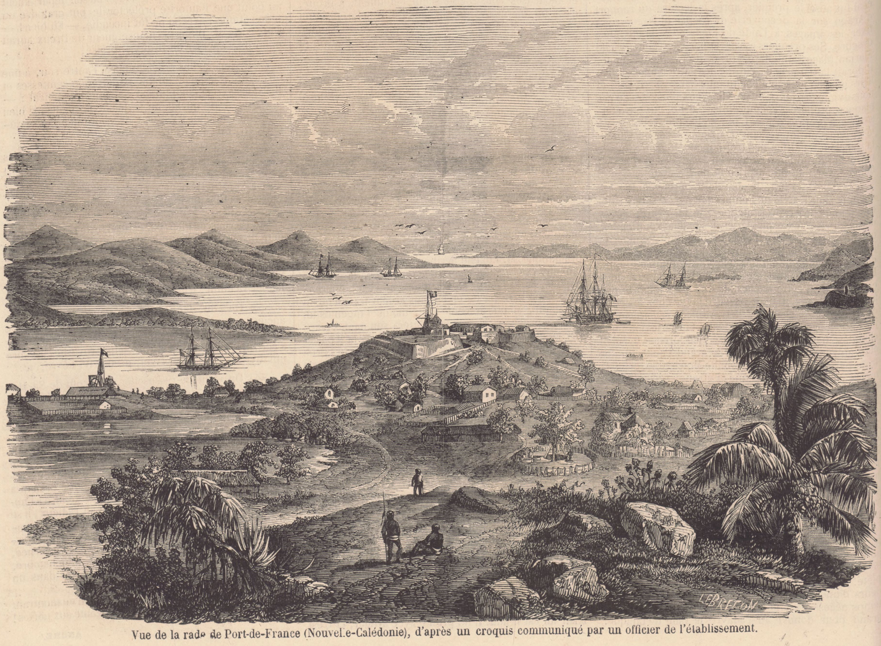 1856 Nouméa port de France