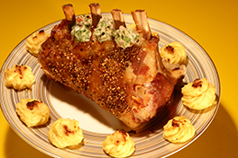 Carré de Veau façon tournedos et pommes duchesse