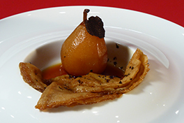 Galetous façon Suzette aux poires et aux truffes