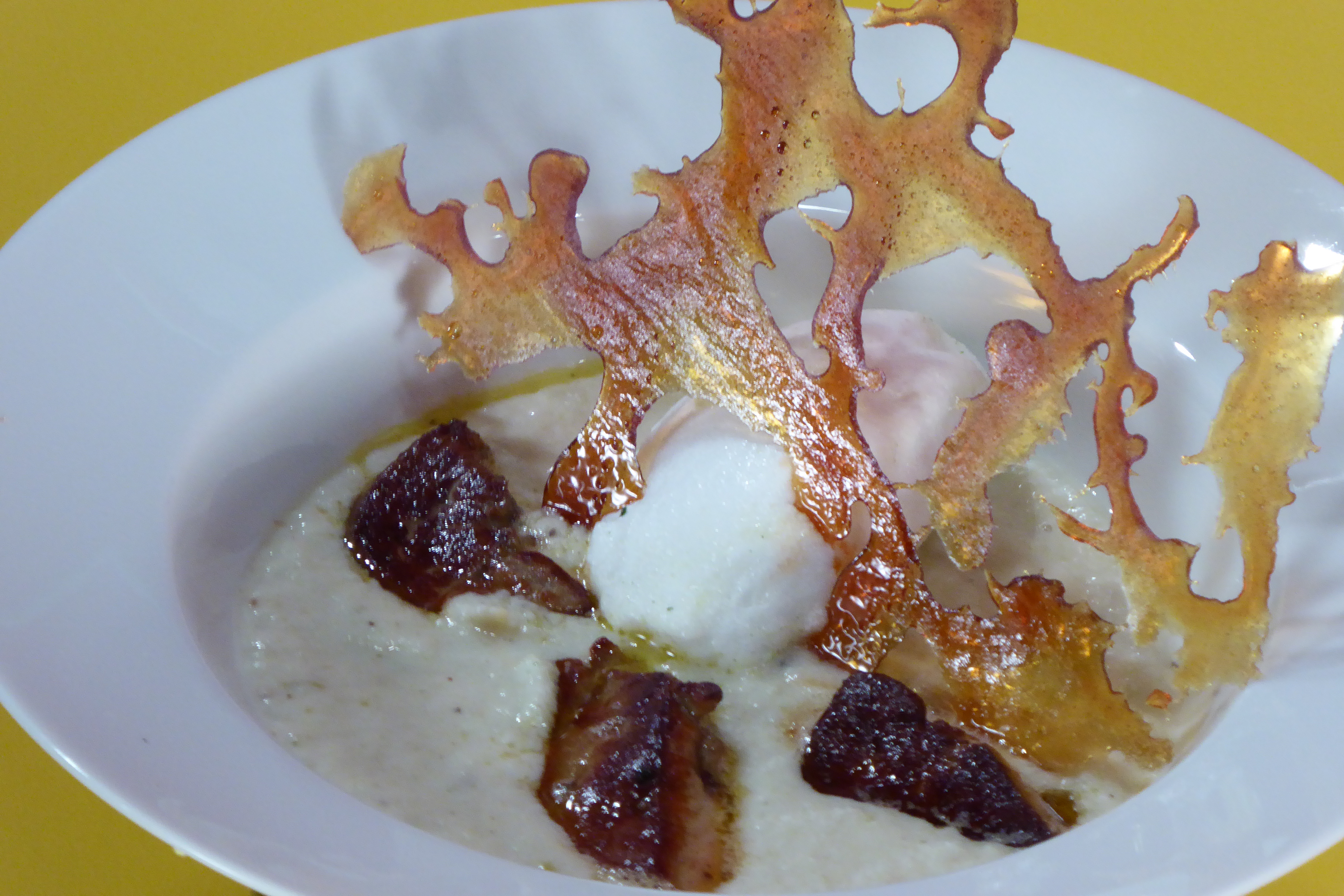 Assiette foie gras et son île flottante