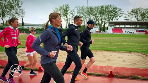Nathalie simon et les paratriathlètes 