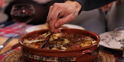 Gratin topinambours et pommes de terre