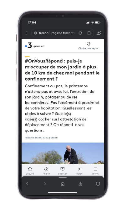 Site France.TV sur smartphone