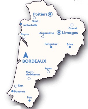 carte France 3 Nouvelle-Aquitaine