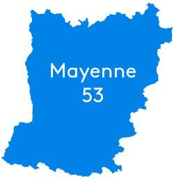Carte Mayenne