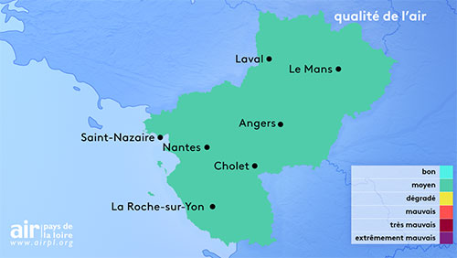 Carte Qualité de l'air PDL