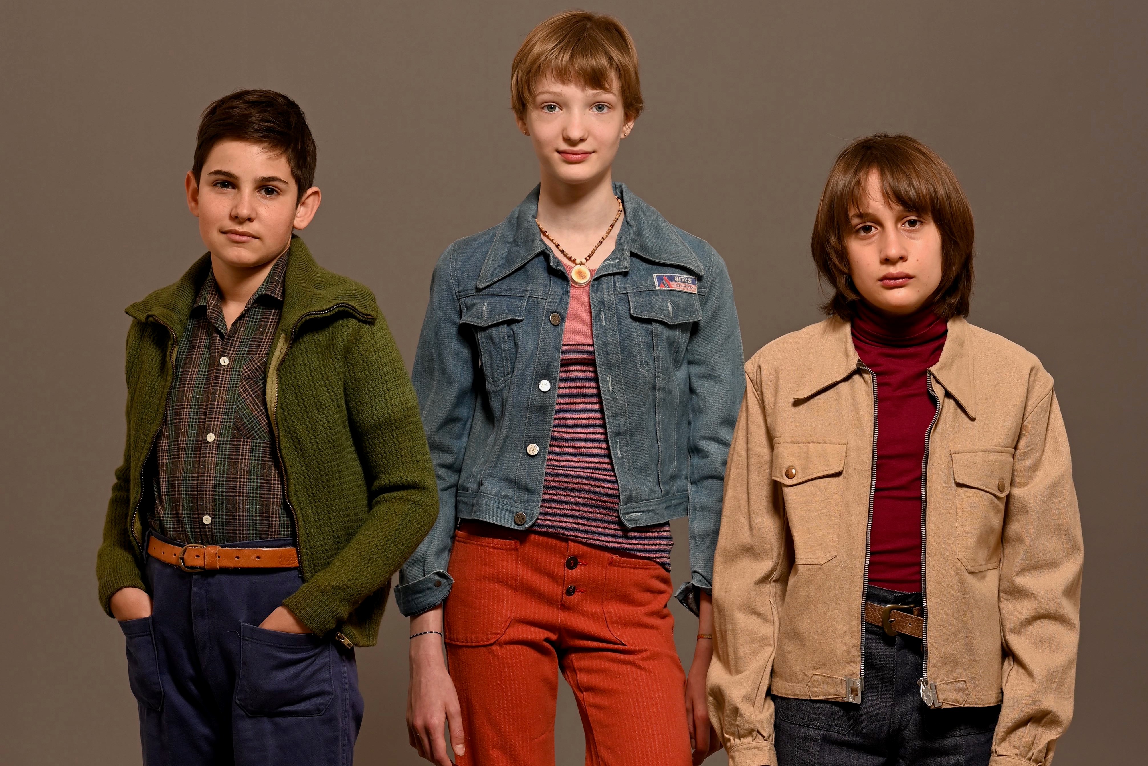 Photographie par Thierry Valletoux. De gauche à droite Milan Cerisier (Bruno, 12 ans), Cyrille Mairesse (Annabelle, 12 ans), Ferdinand Redouloux (Michel, 12 ans)