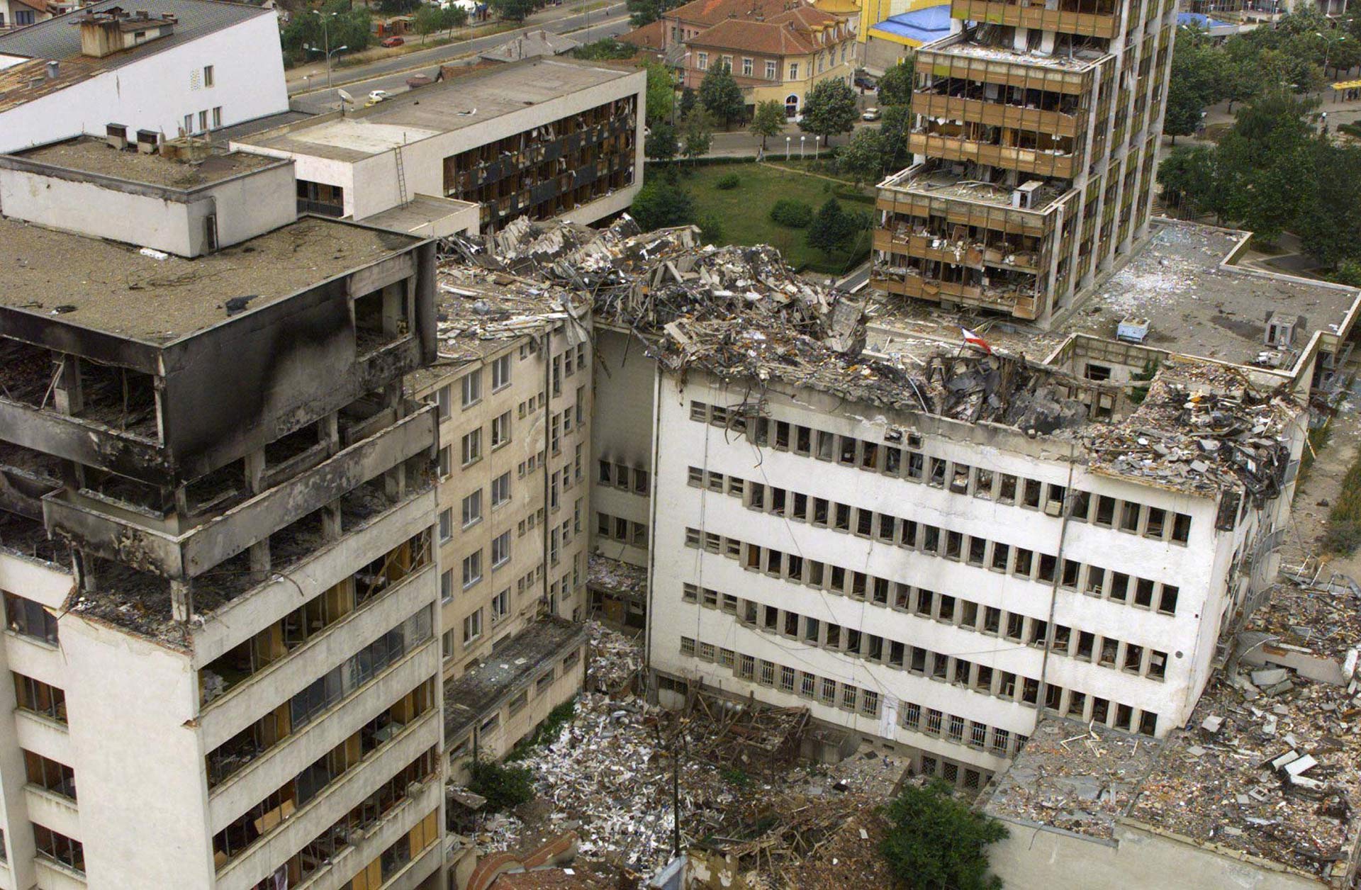 Les bombardements en Serbie