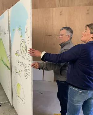 Julie Hattu et Fabrice Hyber