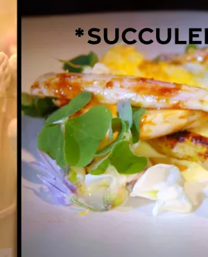 Succulent ! L'asperge - crédit FTV Succulent : une assiette gastronomique gourmande et une botte d'asperges