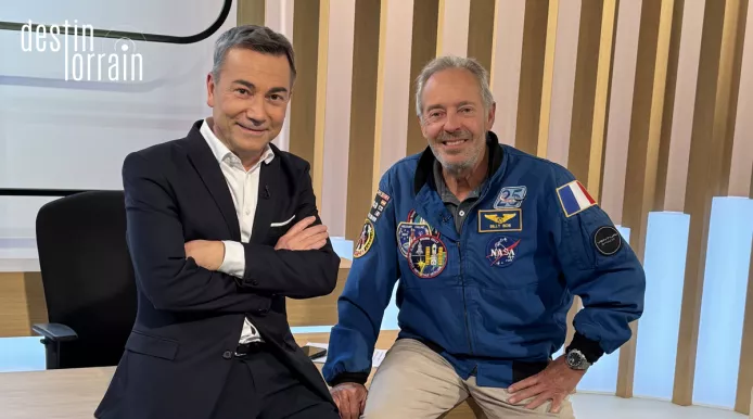 Thierry Gelhaye et Jean-François Clervoy, astronaute lorrain