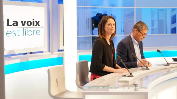 Johanna Rolland sur le plateau de France 3 Pays de la Loire