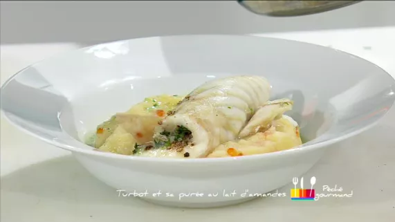 Assiette Turbot et sa purée au lait d'amande