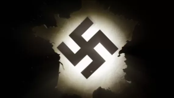 Carte de France avec une croix gamée