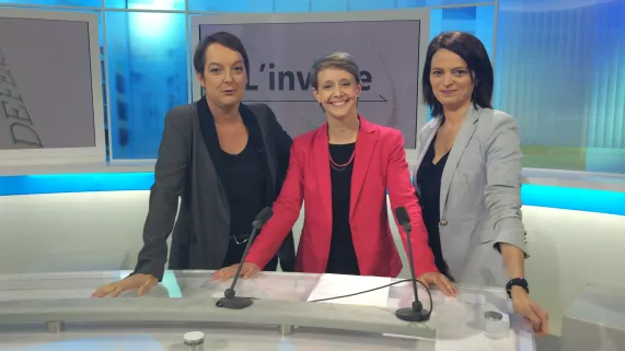 Laurence Garnier entourée de Christine et Virginie