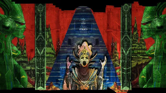 © DR / Philippe Druillet Dessin de Philippe Druillet projeté aux Chorégies d'Orange pendant Le Requiem de Verdi