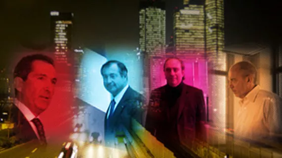 De gauche à droite : Patrick Drahi, Martin Bouygues, Xavier Niel, Stéphane Richard. © Les Batelières Productions Guerre dans les télécoms