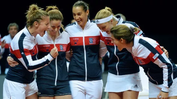 Equipe de France FED CUP - crédit Jean-François Monier AFP Equipe de France FED CUP