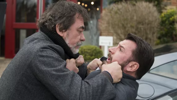 © FTV / Bernard Barbereau Olivier Marchal et Michaël Youn, dans Mon frère bien-aimé
