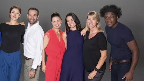 France Oberkampf, Charles-Henri Boudet, Charlotte Le Grix de la Salle ; Gaëlle Grandon, Nathalie Simon, Kamini (c) Delphine Ghosarossian