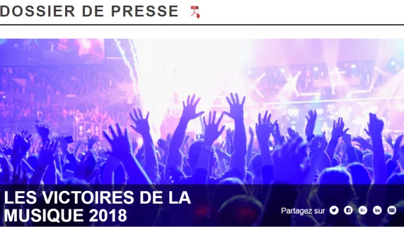 Vendredi 9 février à 20 h 55 LES VICTOIRES DE LA MUSIQUE 2018