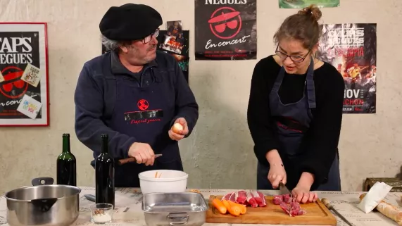 France et Dominique en cuisine