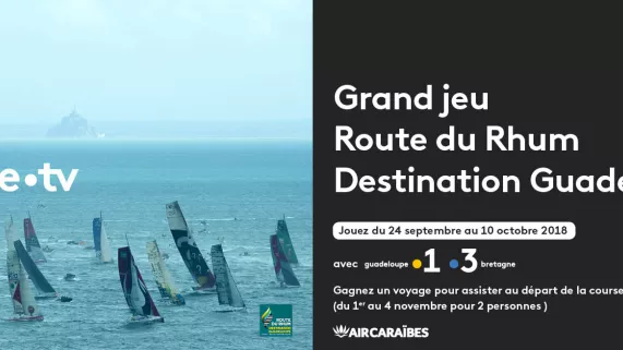 CP JEU 40ans, ROUTE DU RHUM-DESTINATION GUADELOUPE VISUEL DU JEU