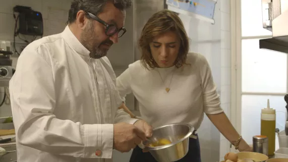 Mathilde Serrel en compagnie de Yves Camdebordes