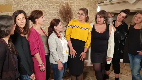 France et le groupe d'amies épicuriennes de St André de Cubzac