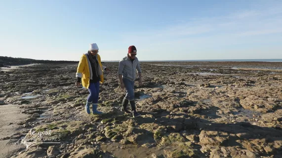 France et Guillaume à la pêche à marée basse