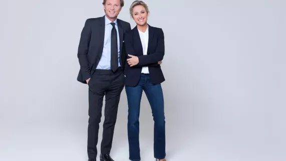 Anne-Sophie Lapix et Laurent Delahousse Anne-Sophie Lapix et Laurent Delahousse