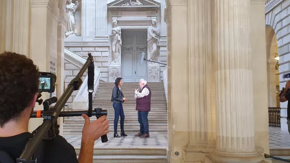 Leïla Kaddour et Marc Minkowski, directeur de l’Opéra National de Bordeaux