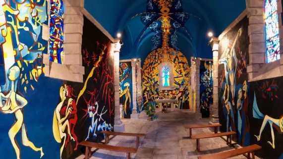 Eglise de Sous Parsat, peinte par Gabriel Chabrat. / © Eric Perrin